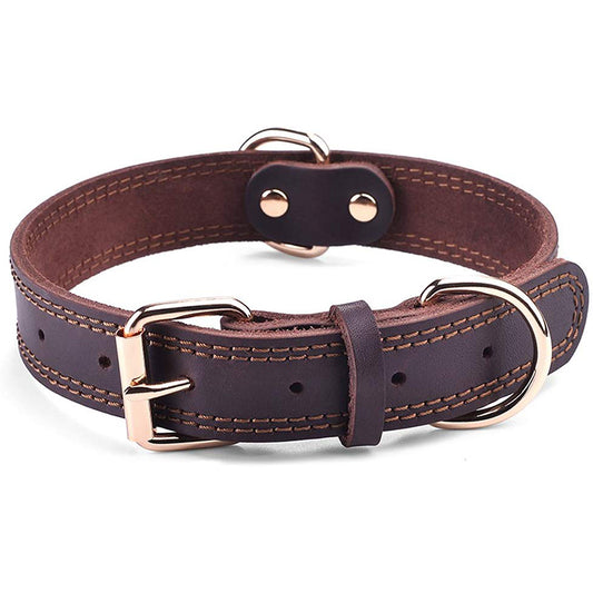 Cowhide Leather Dog Collar